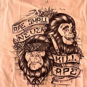 *VINTAGE* ape shall never kill ape tee